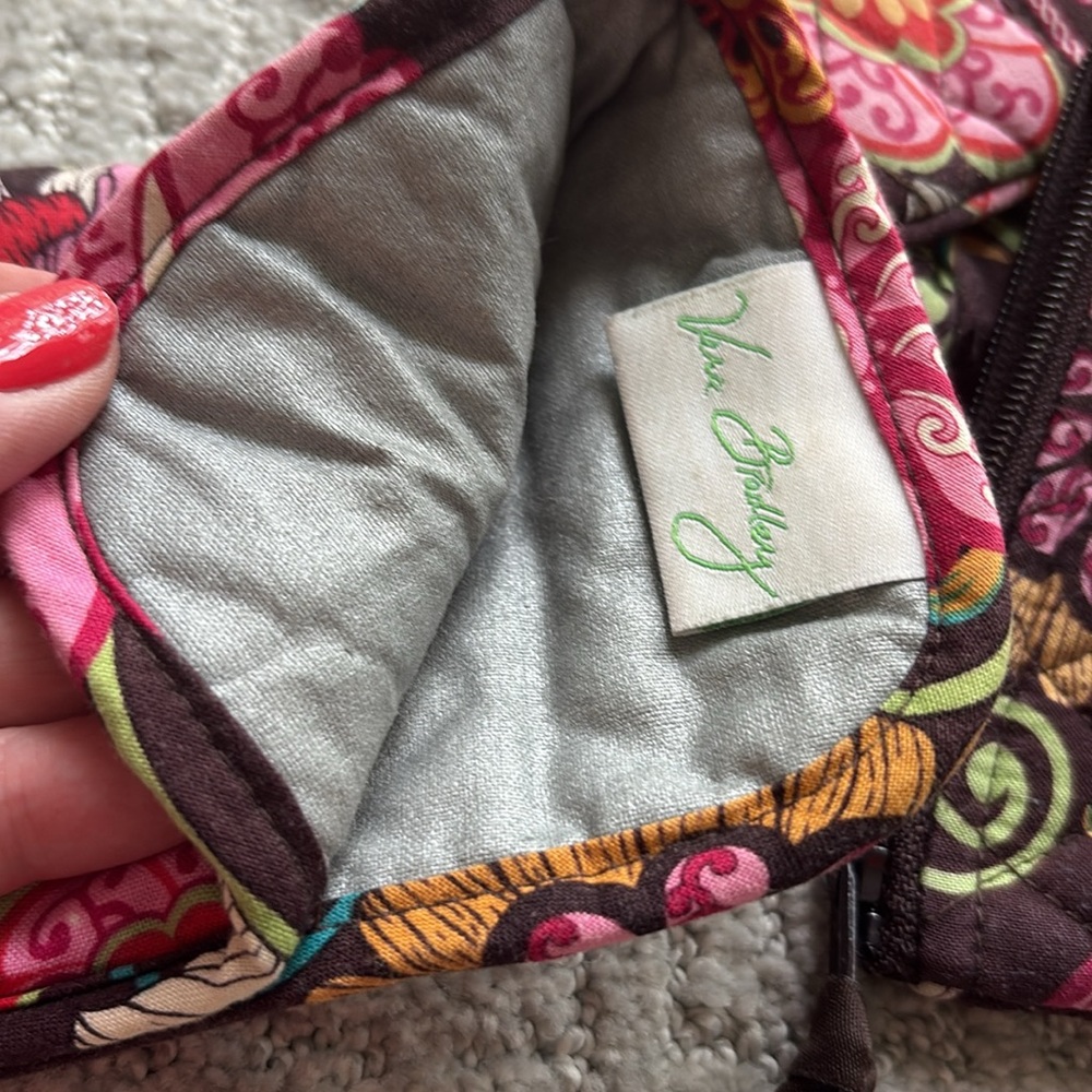 Vera Bradley $$ Pink/Red/Brown Wallet, coin purse, and curling iron cover. EUC - Picture 14 of 14